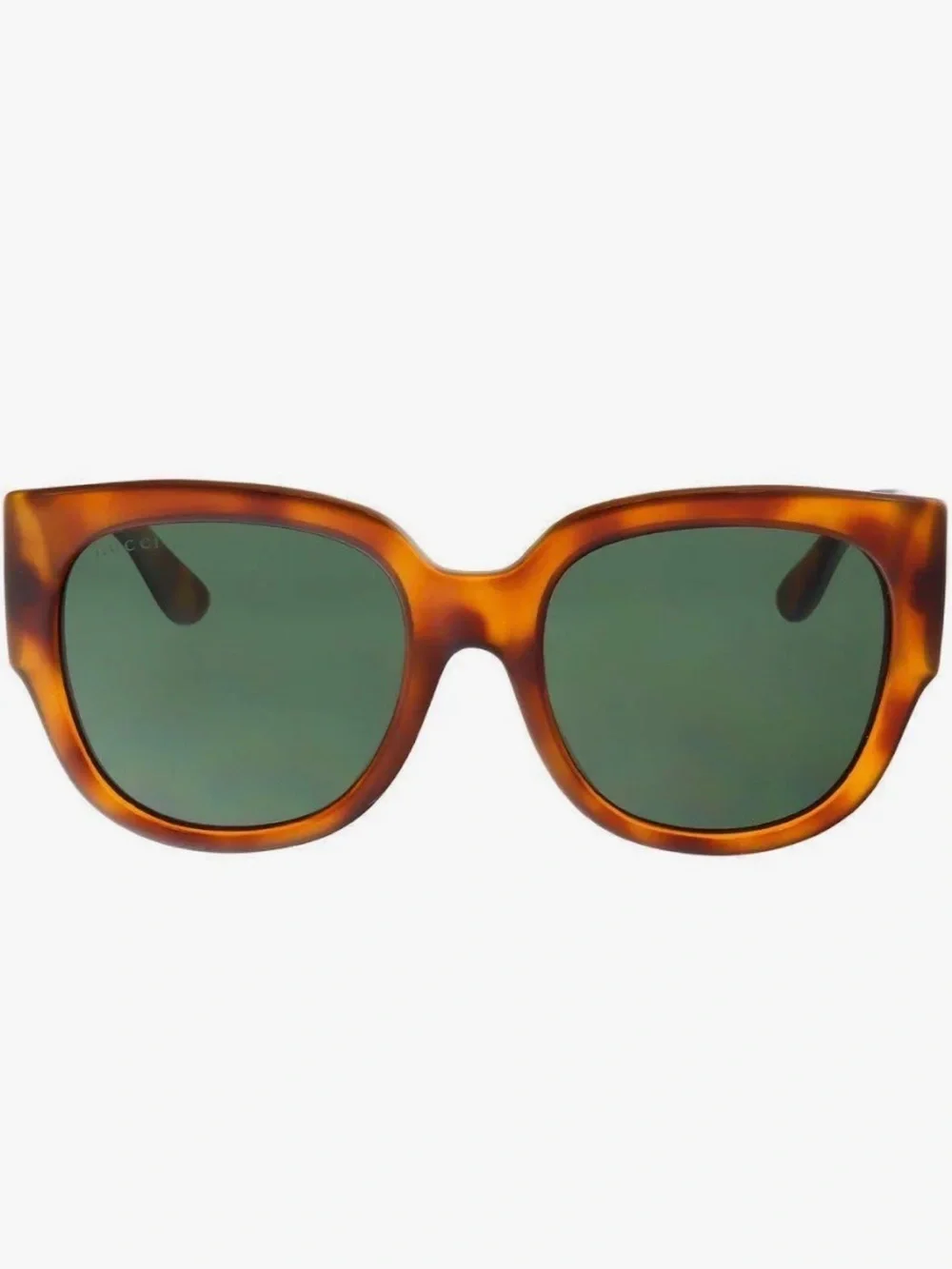 Gucci Tortoiseshell Brown and Dark Green Lens Sunglasses